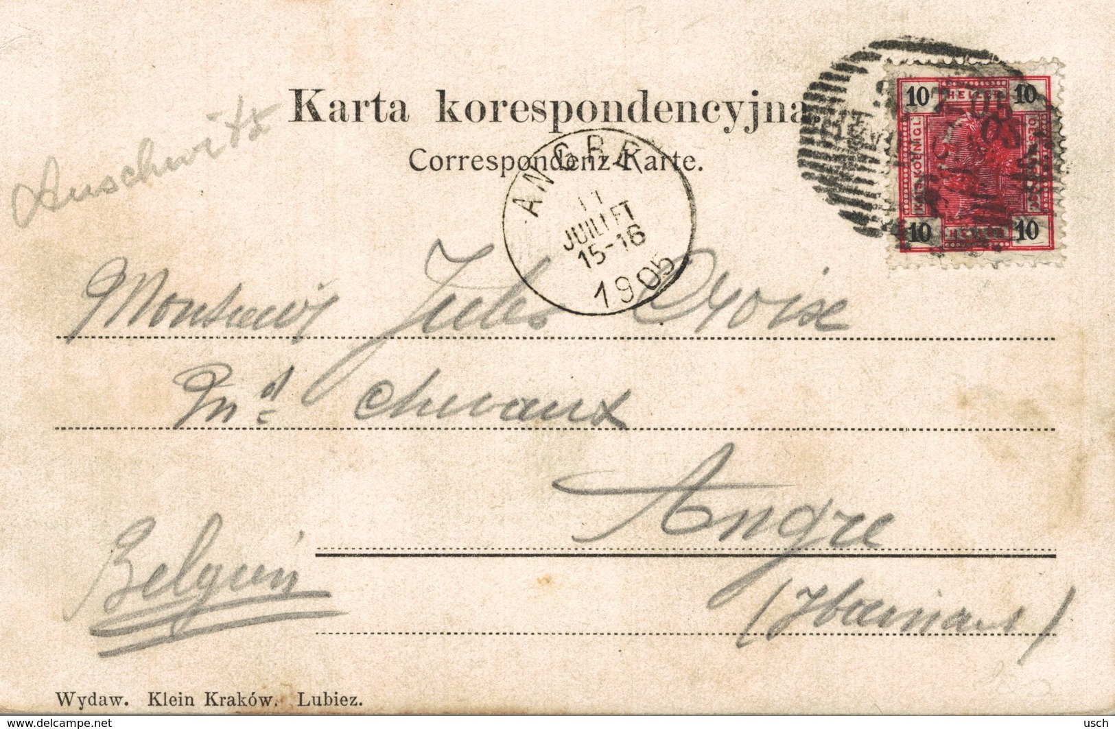 POLSKA - POLAND, OSWIECIM, Klasztor Serafitek, 1905 - Polen