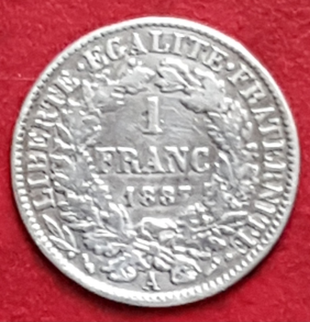 1 Franc Ceres 1887 À  - Argent - Other & Unclassified