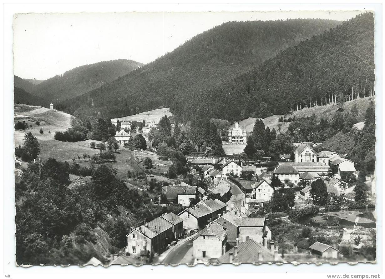 CPSM EN AVION AU DESSUS DE... MOUSSEY, VUE AERIENNE SUR LA TROUEE DE PRAYE, VOSGES 88 - Moussey