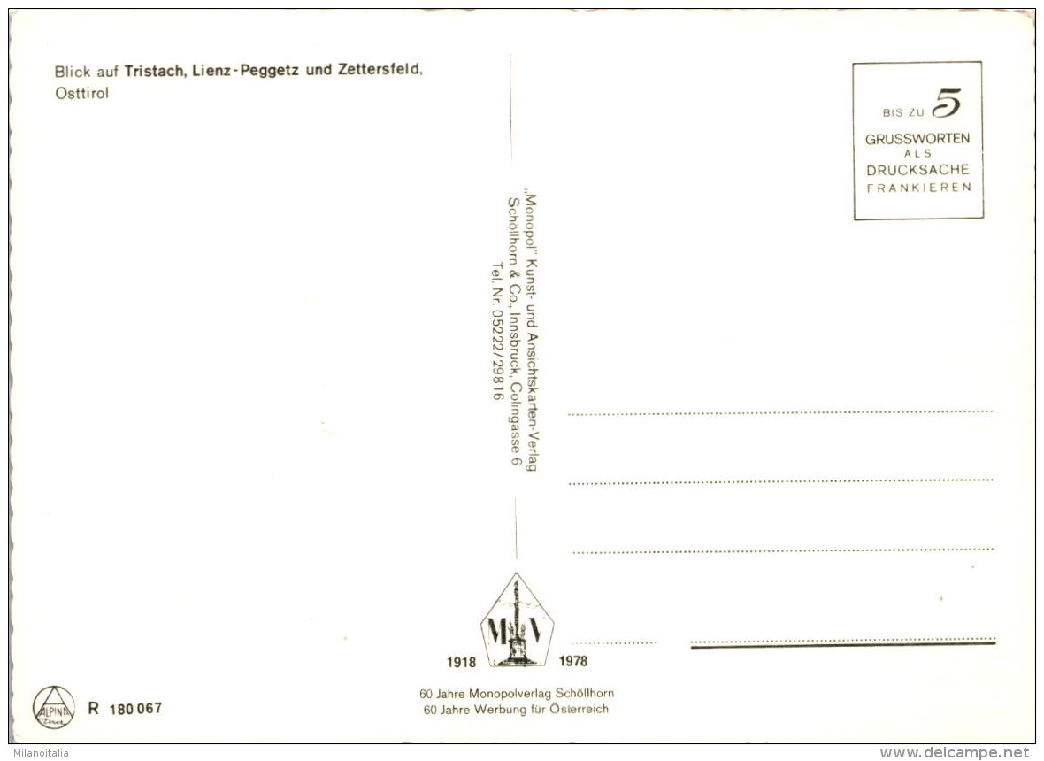 Blick Auf Tristach, Lienz-Peggetz Und Zettersfeld, Osttirol (180067) - Lienz