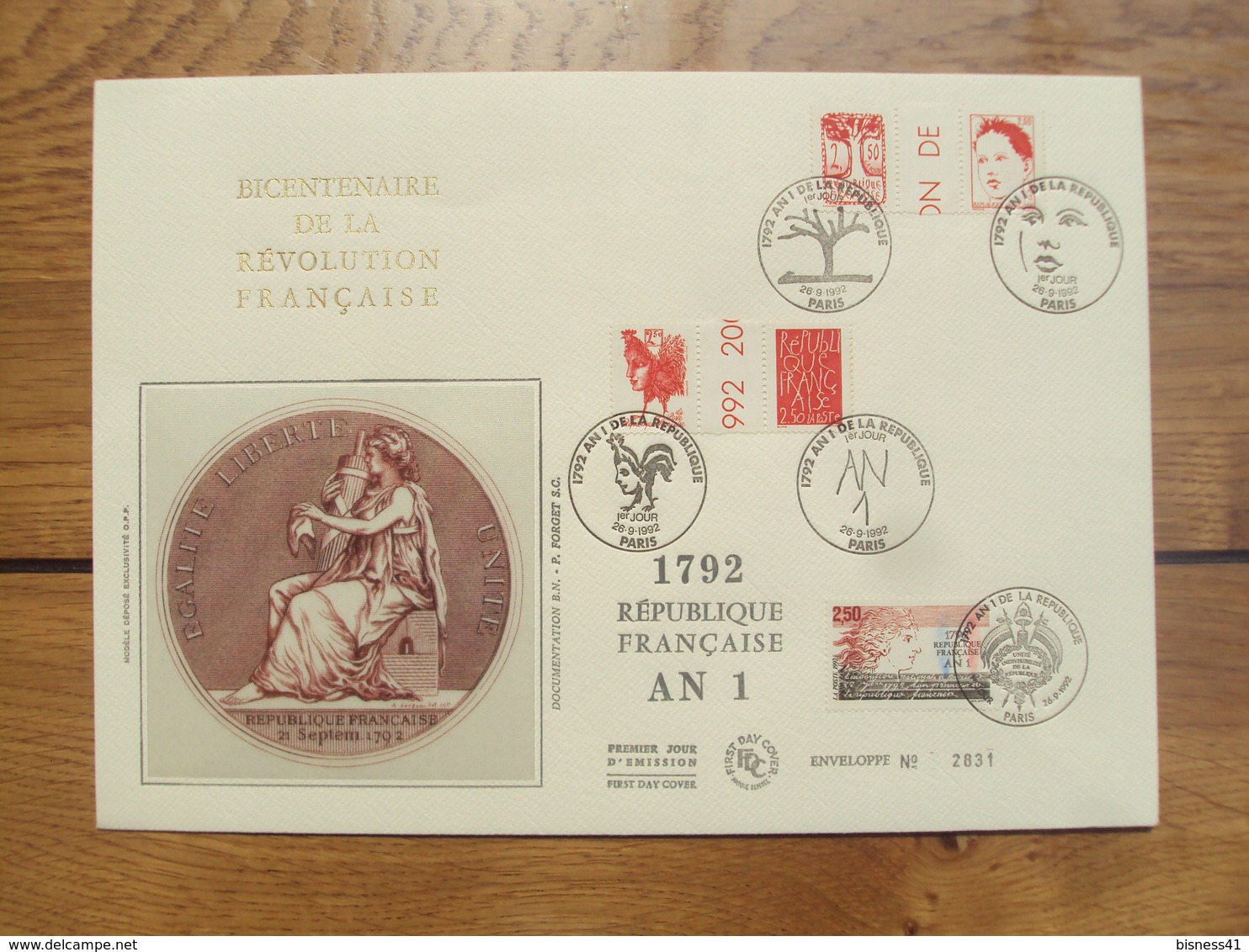 Bicentenaire De La Révolution Française   2772 à 2775  // Premier Jour FDC //  1 Enveloppe Max //  1992 - 1990-1999