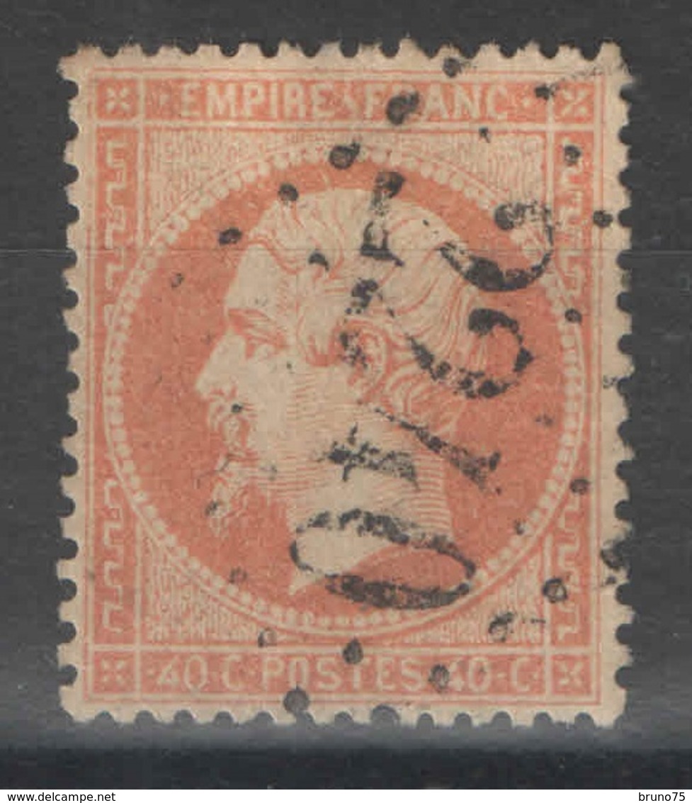 France - YT 23 - 40c Orange Oblitéré GC 2240 Marseille Bouches Du Rhône - 1862 Napoleon III