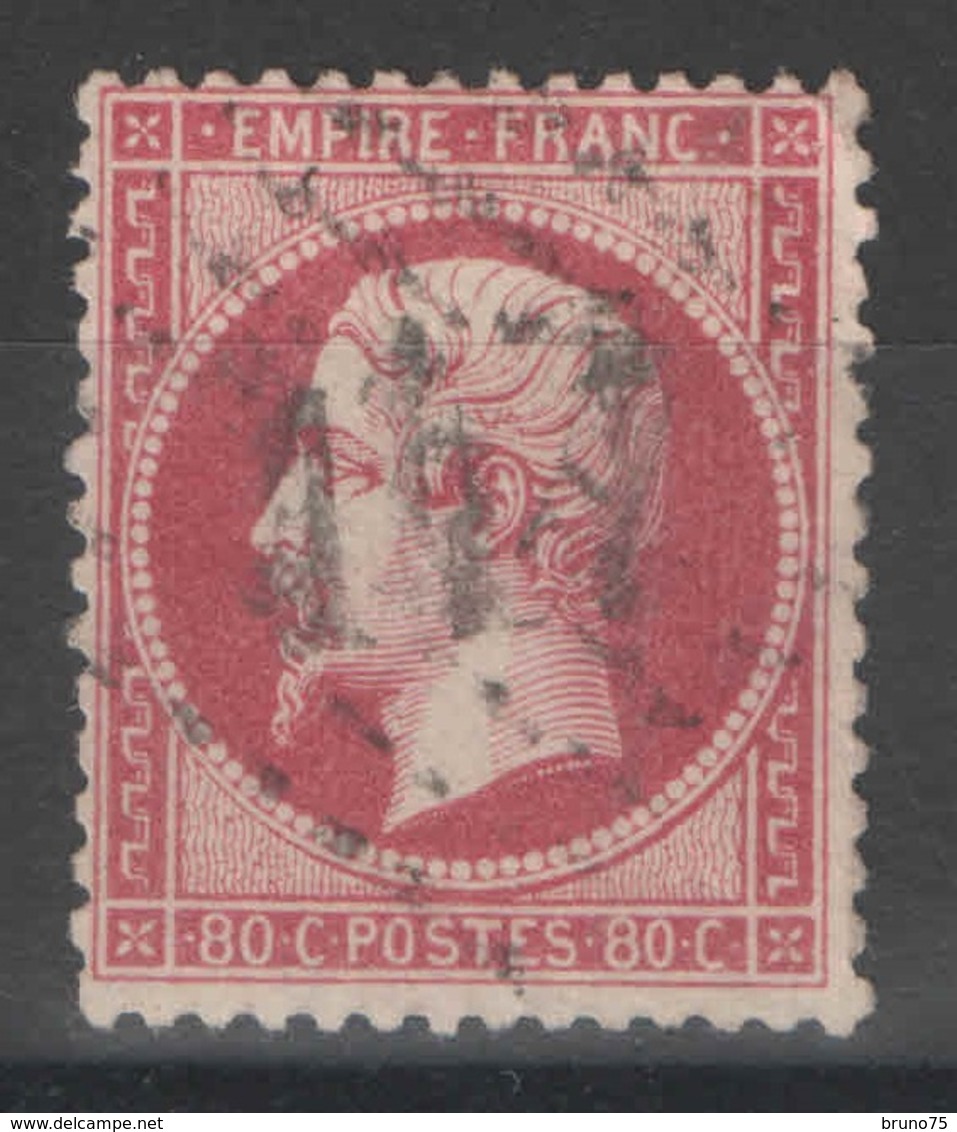 France - YT 24 - 80c Rose Oblitéré GC - 1862 Napoleon III