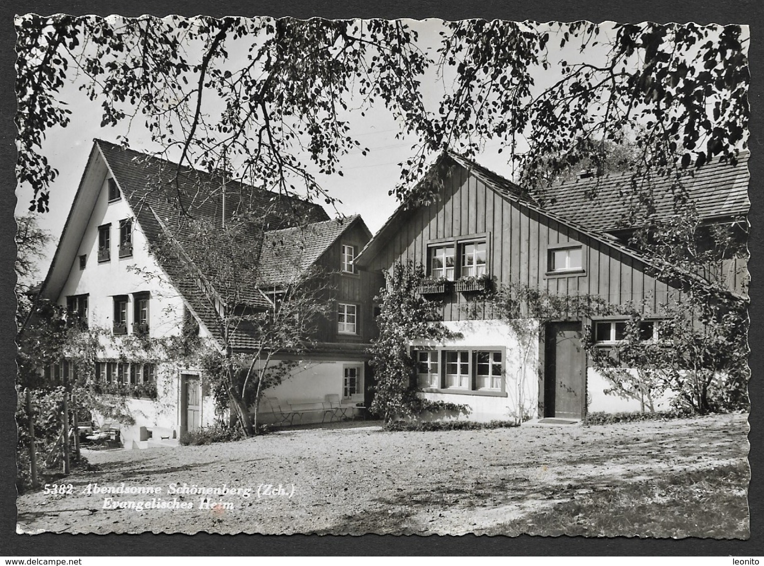 SCHÖNENBERG ZH Horgen Evangelisches Heim ABENDSONNE Stempel Schönenberg 1957 - Horgen