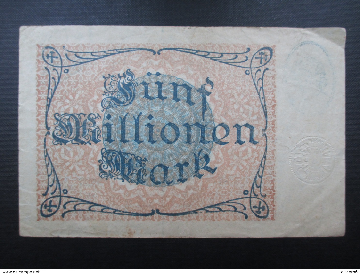 BILLET ALLEMAGNE (V1719) Fünf Millionen Mark 5000000 (2 Vues) Thyssen Hutte 1923 - 5 Millionen Mark