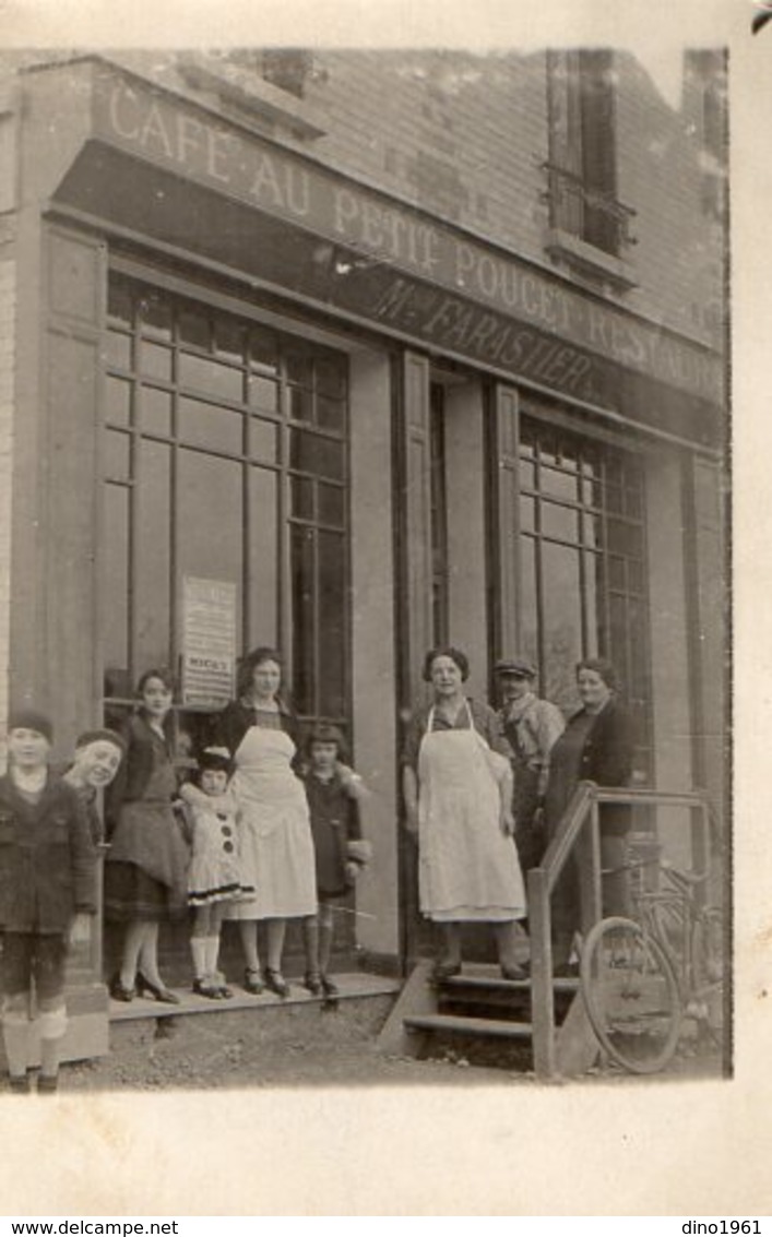 CPA 2194 - Carte Photo - Commerce - Café - Restaurant  ¨ AU PETIT POUCET - Maison FARASTIER - MONTCHANIN ? - Cafés