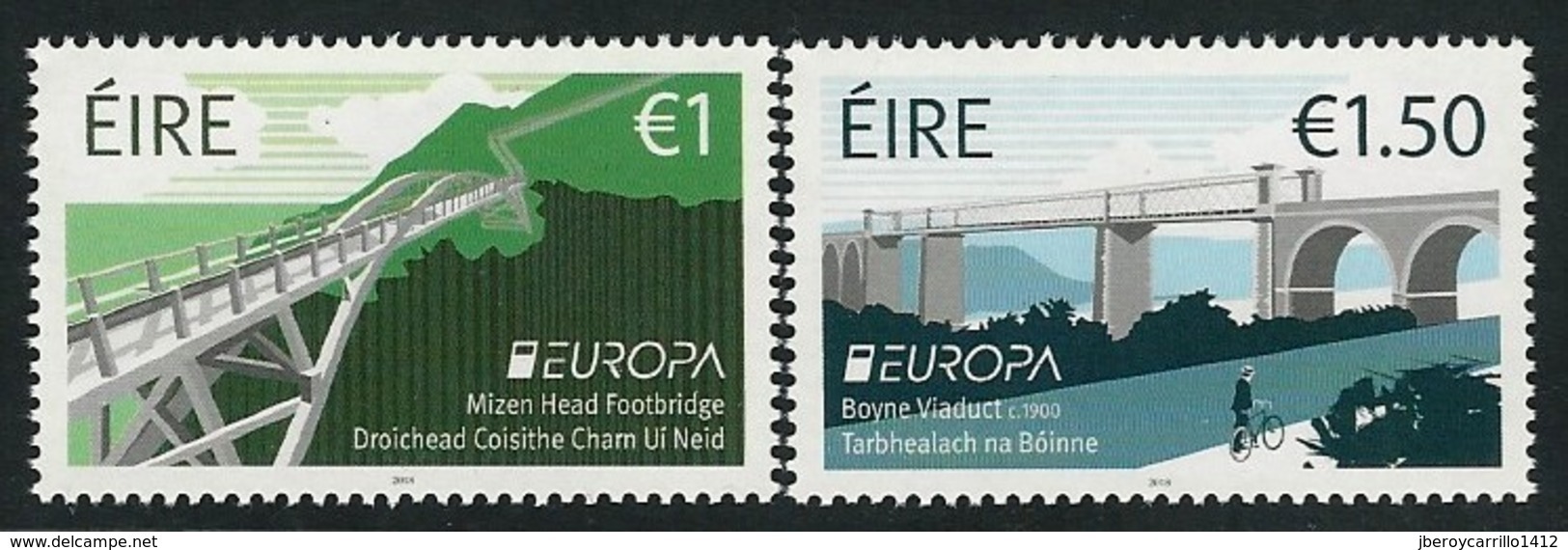 IRLANDA/ IRELAND/ EIRE/ IRLAND -EUROPA 2018 - PUENTES.- BRIDGES - BRÜCKEN - PONTS".-SERIE De 2 V. - 2018