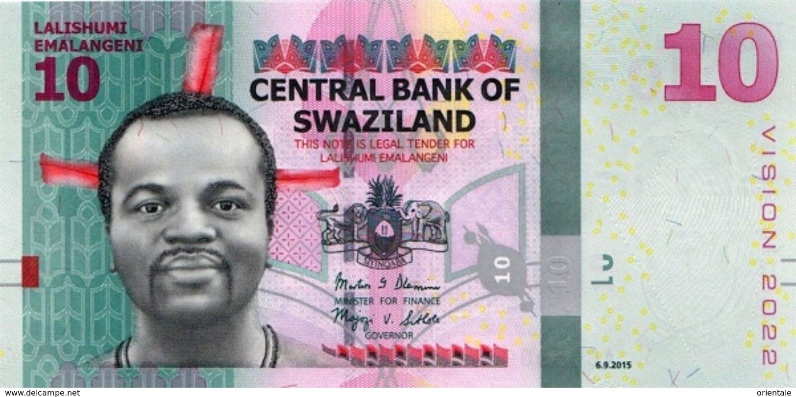 SWAZILAND P. 41 10 E 2015 UNC - Swaziland