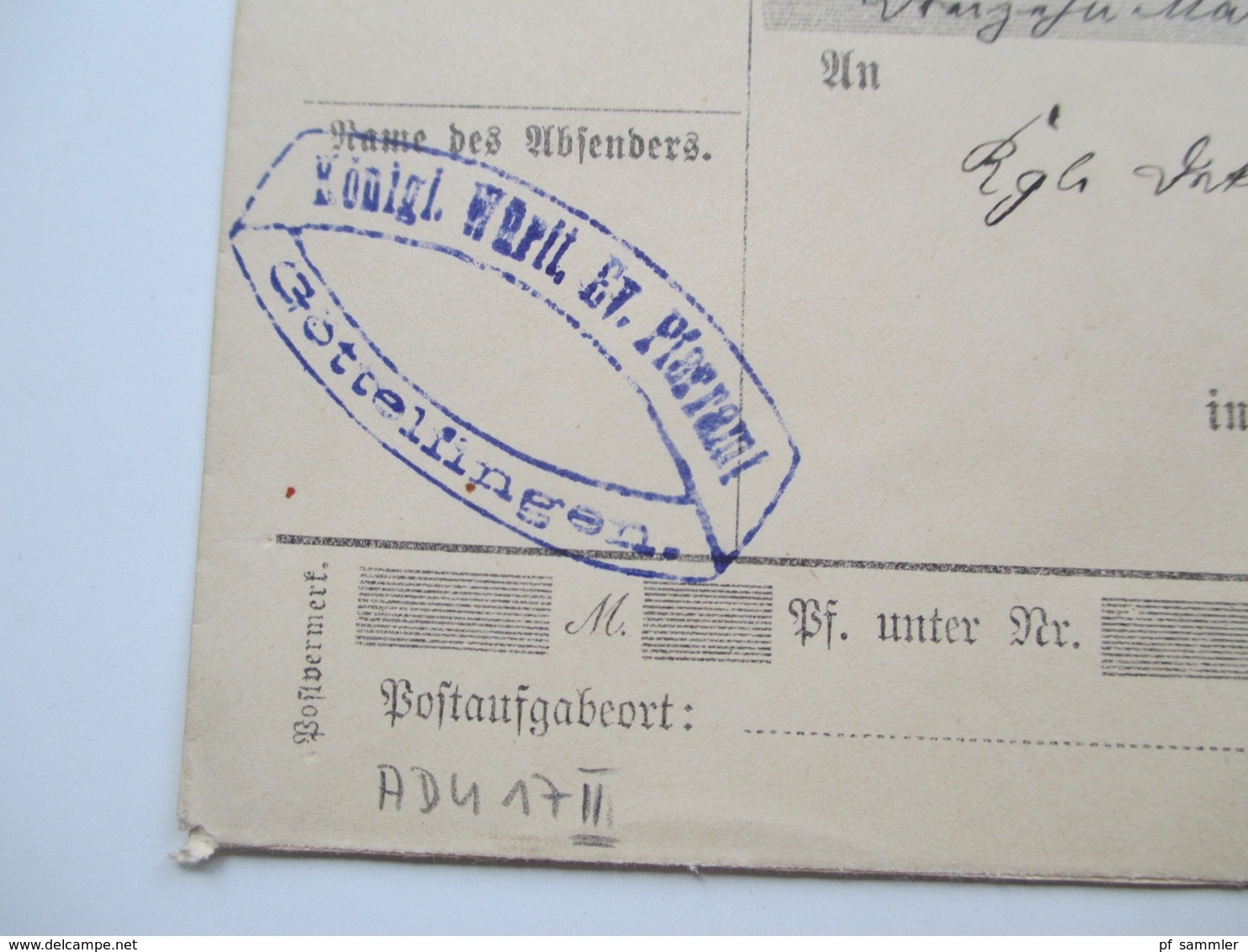 AD Württemberg um 1880 / 90 mit Ganzsachen / Faltbriefe / Postanweisungen 17 Stück! Dienstpost. Crailsheim usw..