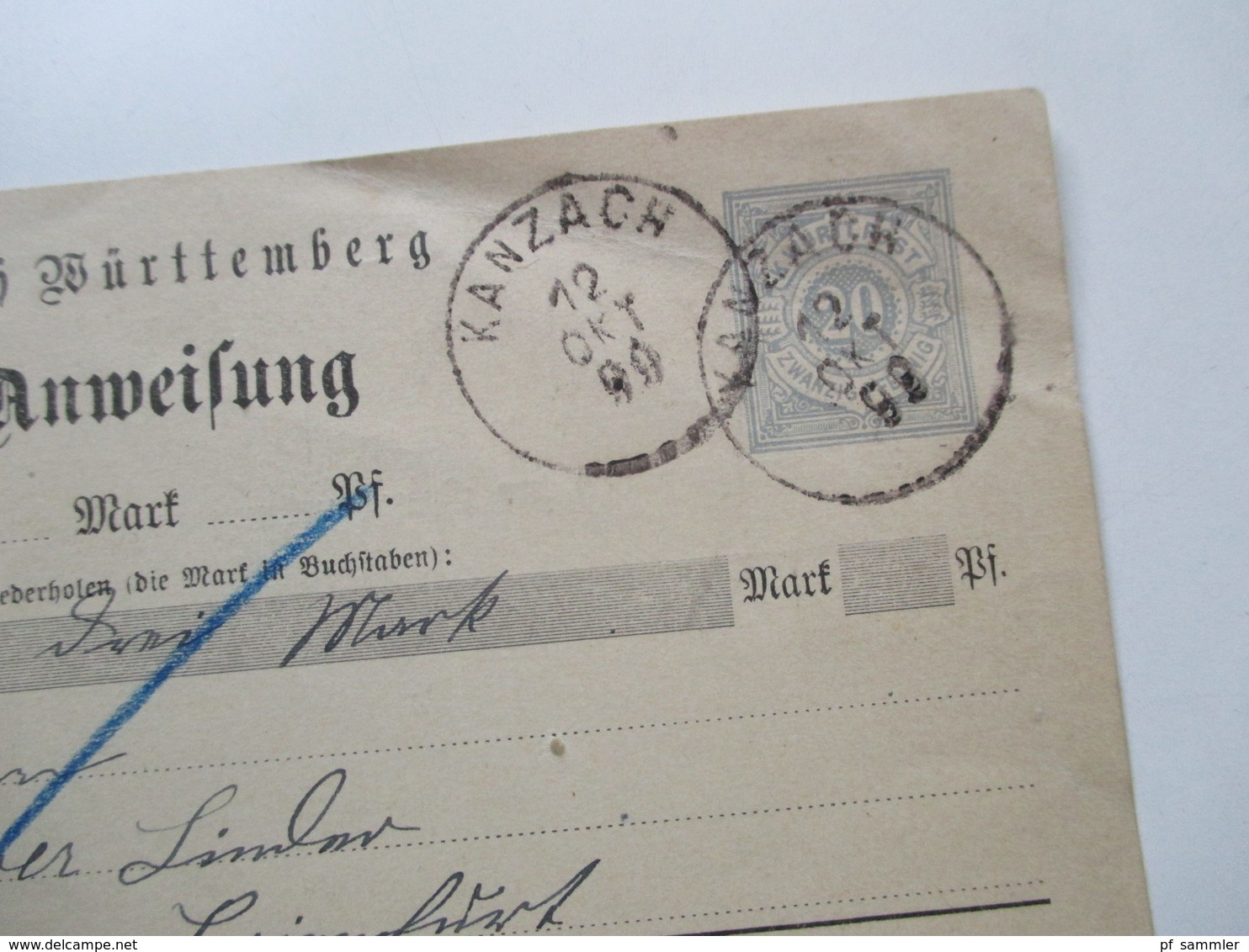 AD Württemberg um 1880 / 90 mit Ganzsachen / Faltbriefe / Postanweisungen 17 Stück! Dienstpost. Crailsheim usw..