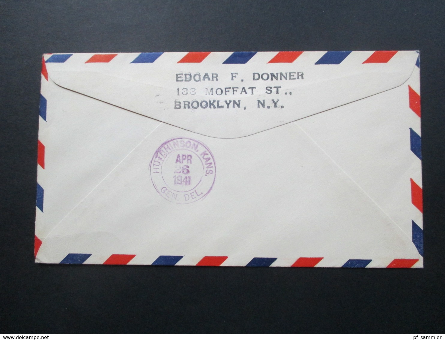 USA 1930 Nr. 322 Flugpostmarke Verwendet 1941 Als EF Pueblo Colo. Air Mail / Luftpost - Lettres & Documents