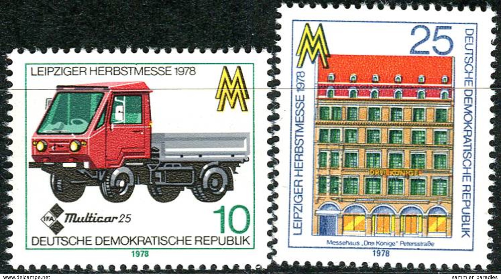 DDR - Mi 2353 / 2354 - ** Postfrisch (B) - 10-25Pf     Leipziger Herbstmesse 78 - Ungebraucht