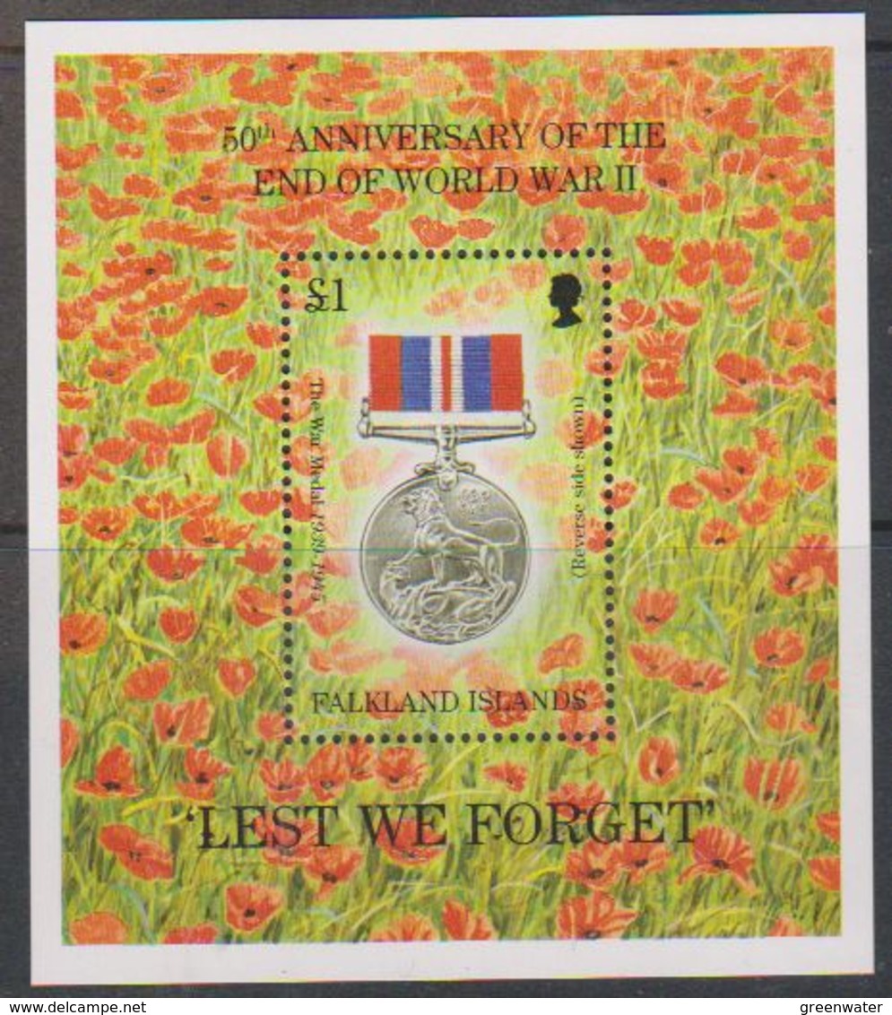 Falkland Islands 1995 End Of World War II M/s  ** Mnh (38822E) - Falkland