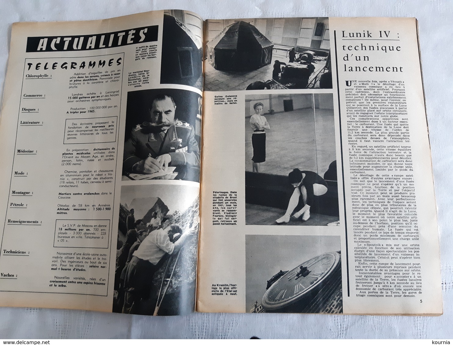 FRANCE URSS Magazine N° 206 Mai 1963 RAKHMANINOV, Sibérie Le Plus Grand Barrage Du Monde, Plantes Pour Cosmonautes, - Informations Générales