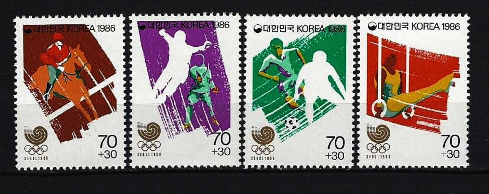 SÜDKOREA - Mi-Nr. 1435 - 1438 Olympische Sommerspiele 1988, Seoul Postfrisch (2) - Korea (Zuid)