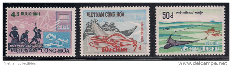 South Vietnam Viet Nam MNH Stamps 1972 - Scott#408-410 : Fishing Industry / Fish - Vietnam