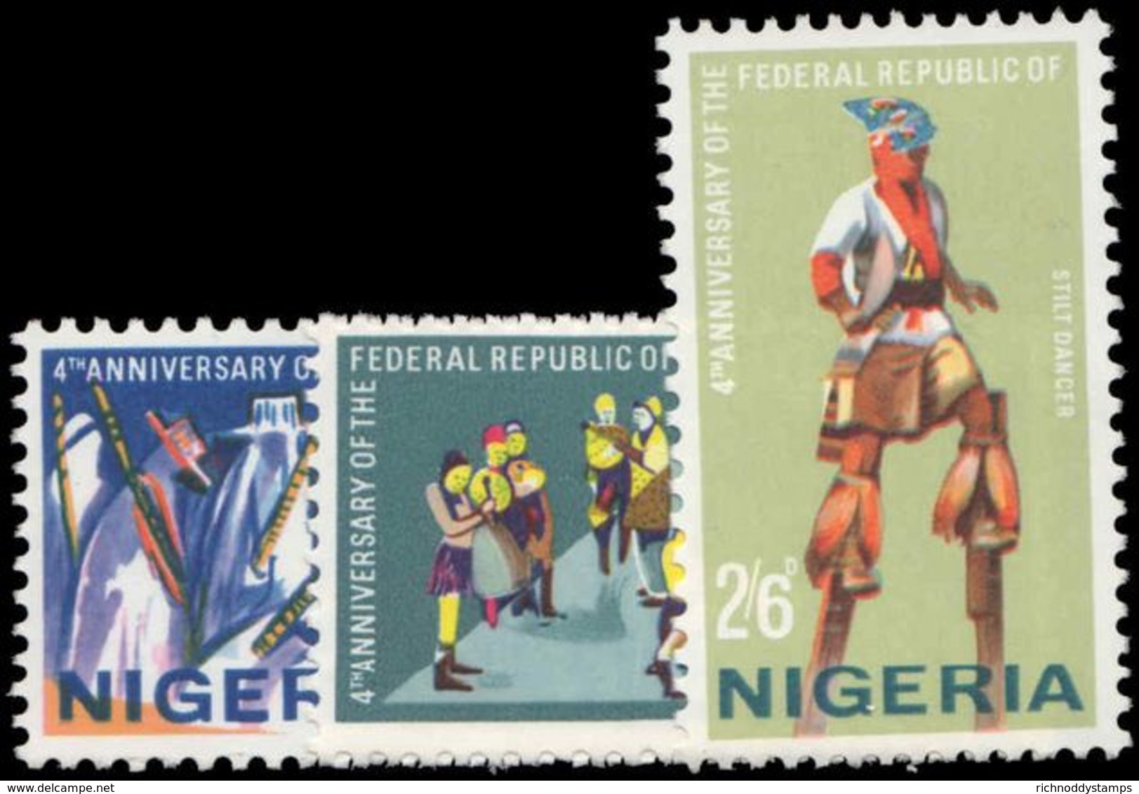 Nigeria 1967 4th Anniv Of Republic Unmounted Mint. - Nigeria (1961-...)