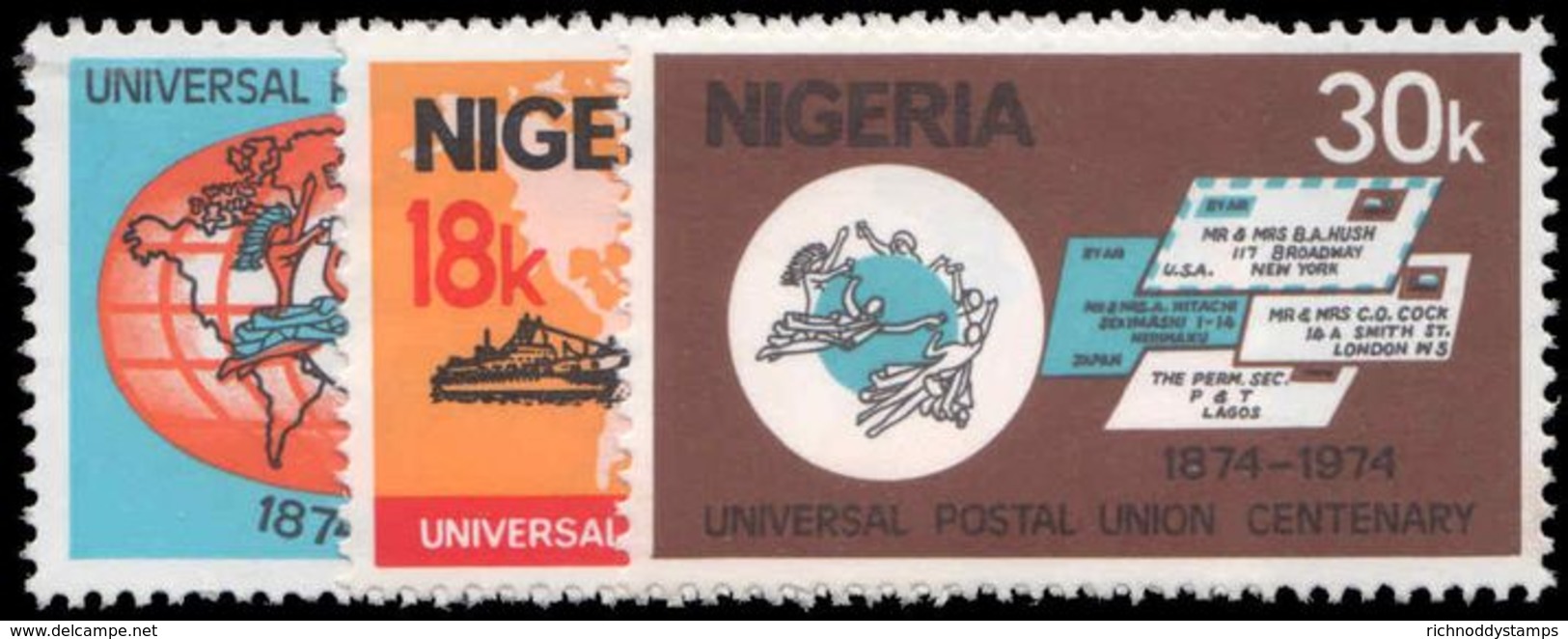 Nigeria 1974 Centenary Of Universal Postal Union Unmounted Mint. - Nigeria (1961-...)