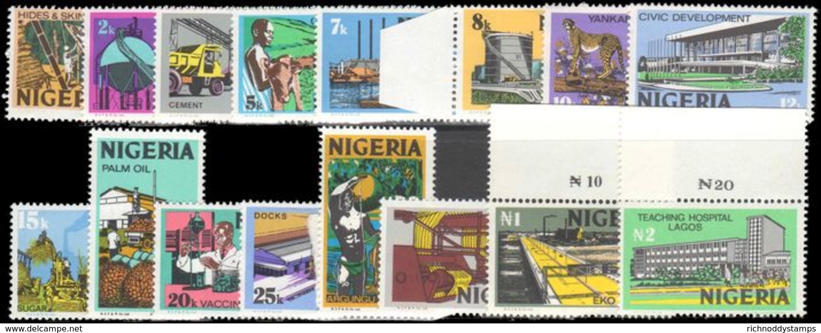 Nigeria 1973-74 Litho Set Unmounted Mint. - Nigeria (1961-...)