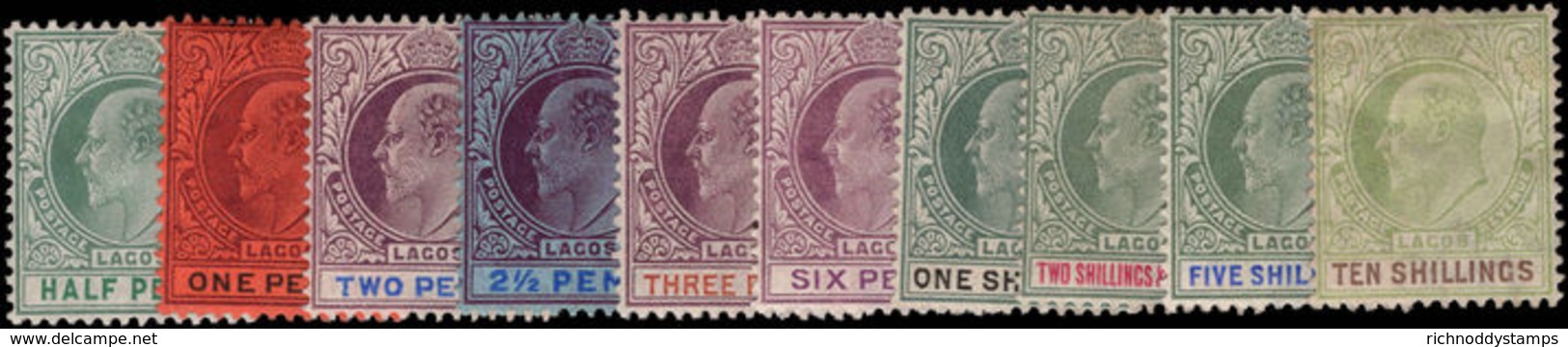 Lagos 1904-06 Set (10s Faded) Lightly Mounted Mint. - Nigeria (...-1960)