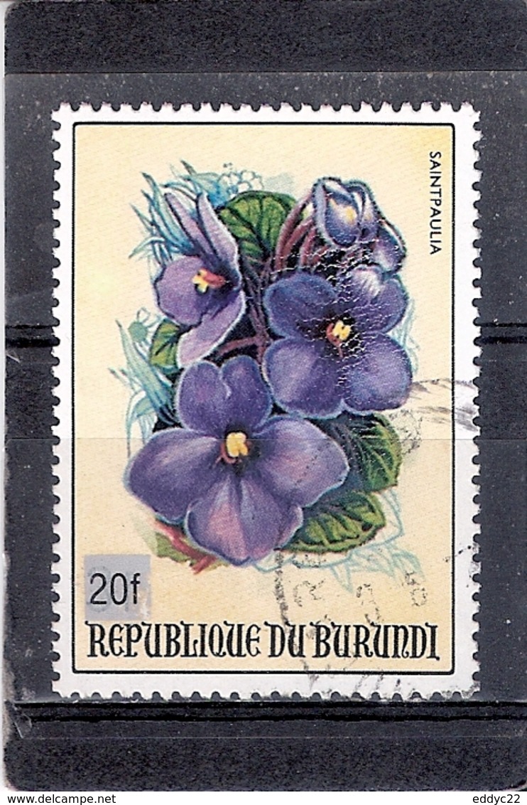 Burundi - Fleurs - Surchargé 20fr - COB 962B - Non Catalogué Chez Y&T - Obl/gest/used (à Voir) - Oblitérés