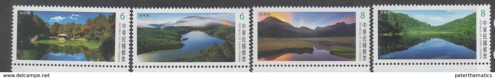 TAIWAN, 2018, MNH, ALPINE LAKES, MOUNTAINS, LANDSCAPES, 4v - Other & Unclassified