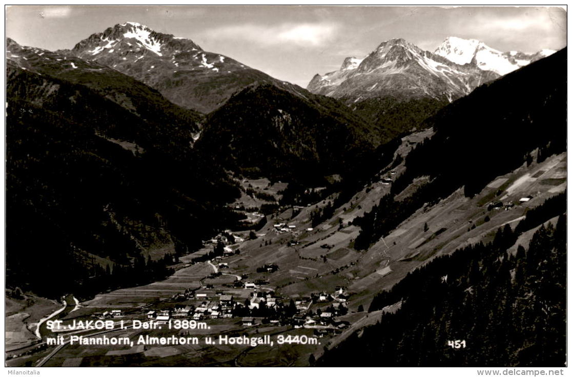 St. Jakob I. Defr. Mit Pfannhorn, Almerhorn U. Hochgall (451) * 7. 8. 1968 - Defereggental