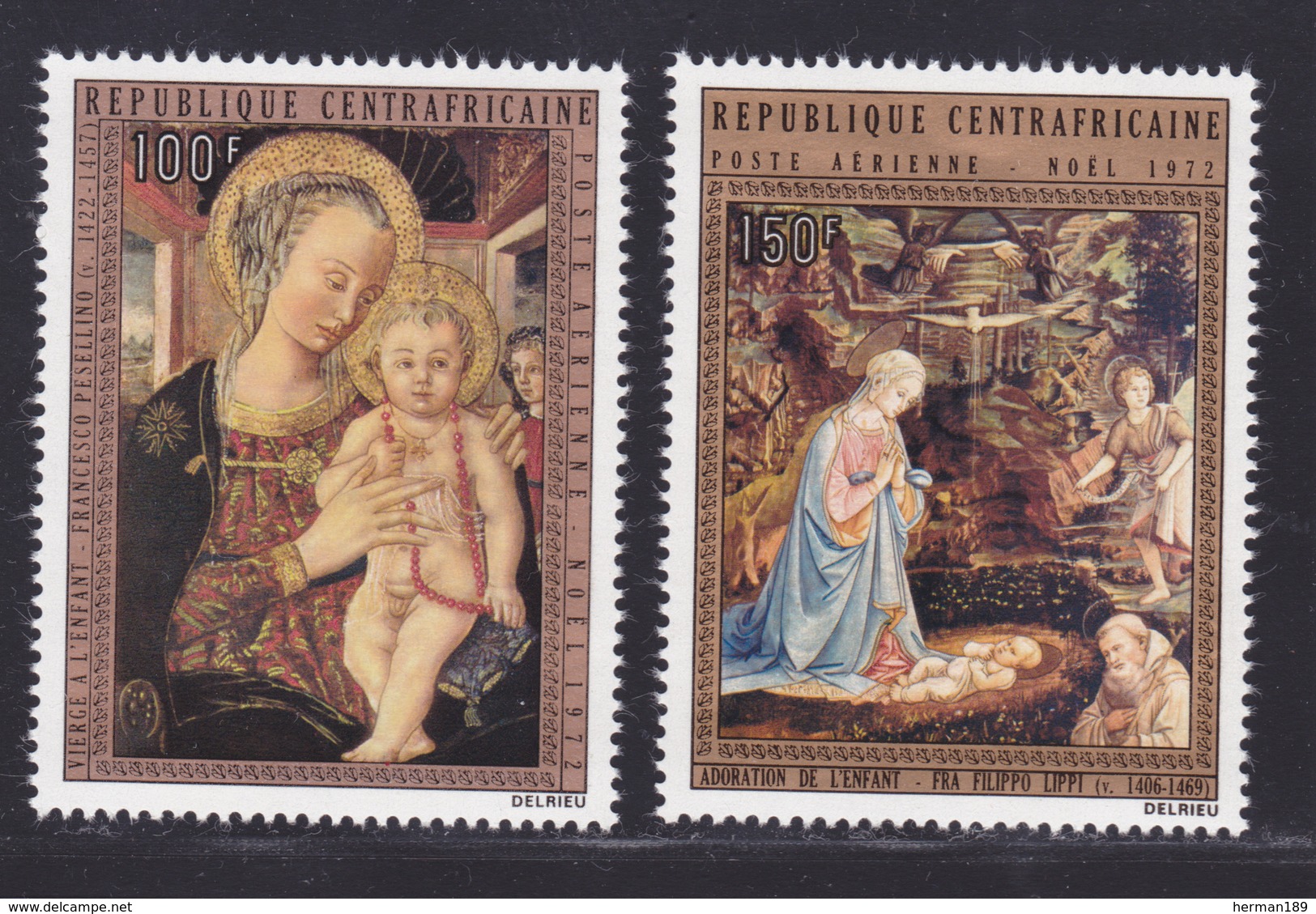 CENTRAFRICAINE AERIENS N°  108 & 109 ** MNH Neufs Sans Charnière, TB (D7258) Tableaux Religieux - República Centroafricana