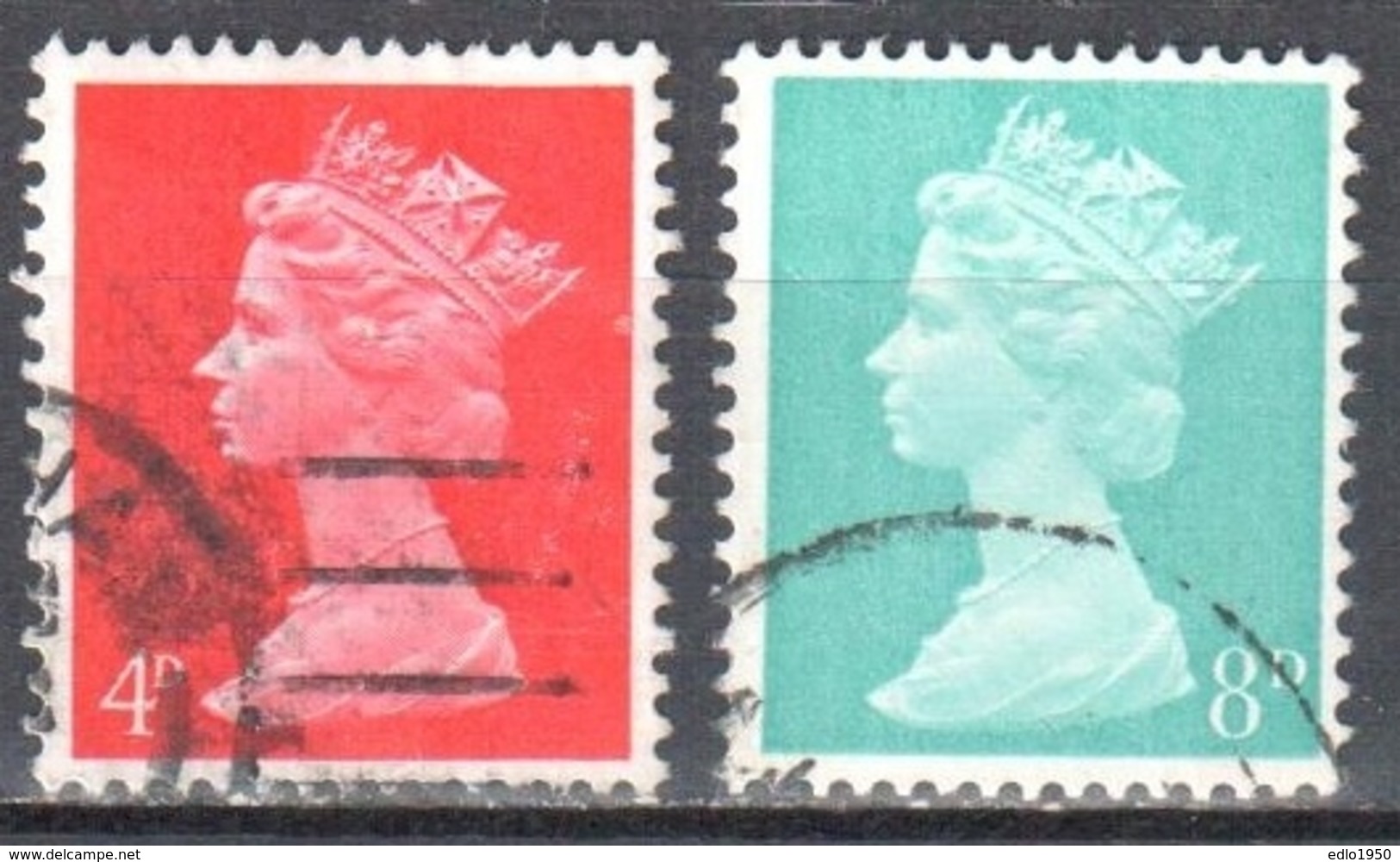 Great Britain - 1969 - QE2 - Machin - Mi.496-97- Used - Machins