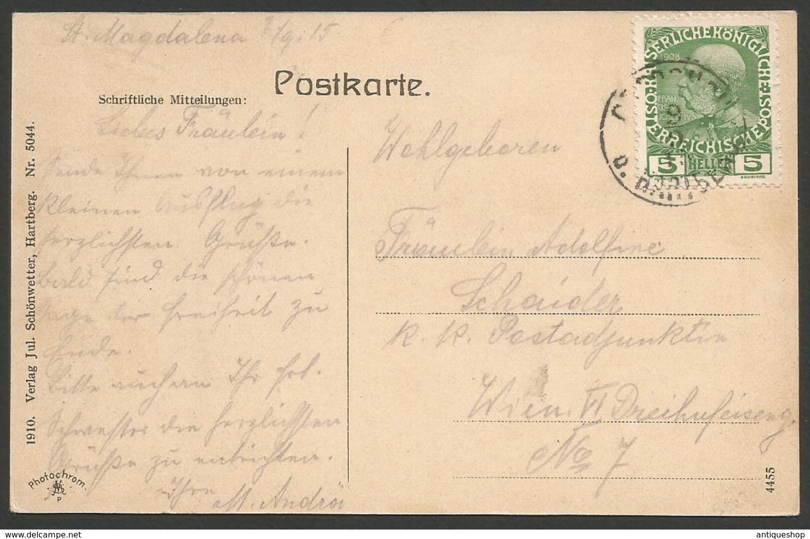 Austria-----St. Magdalena Am Lemberg-----old Postcard - Fürstenfeld