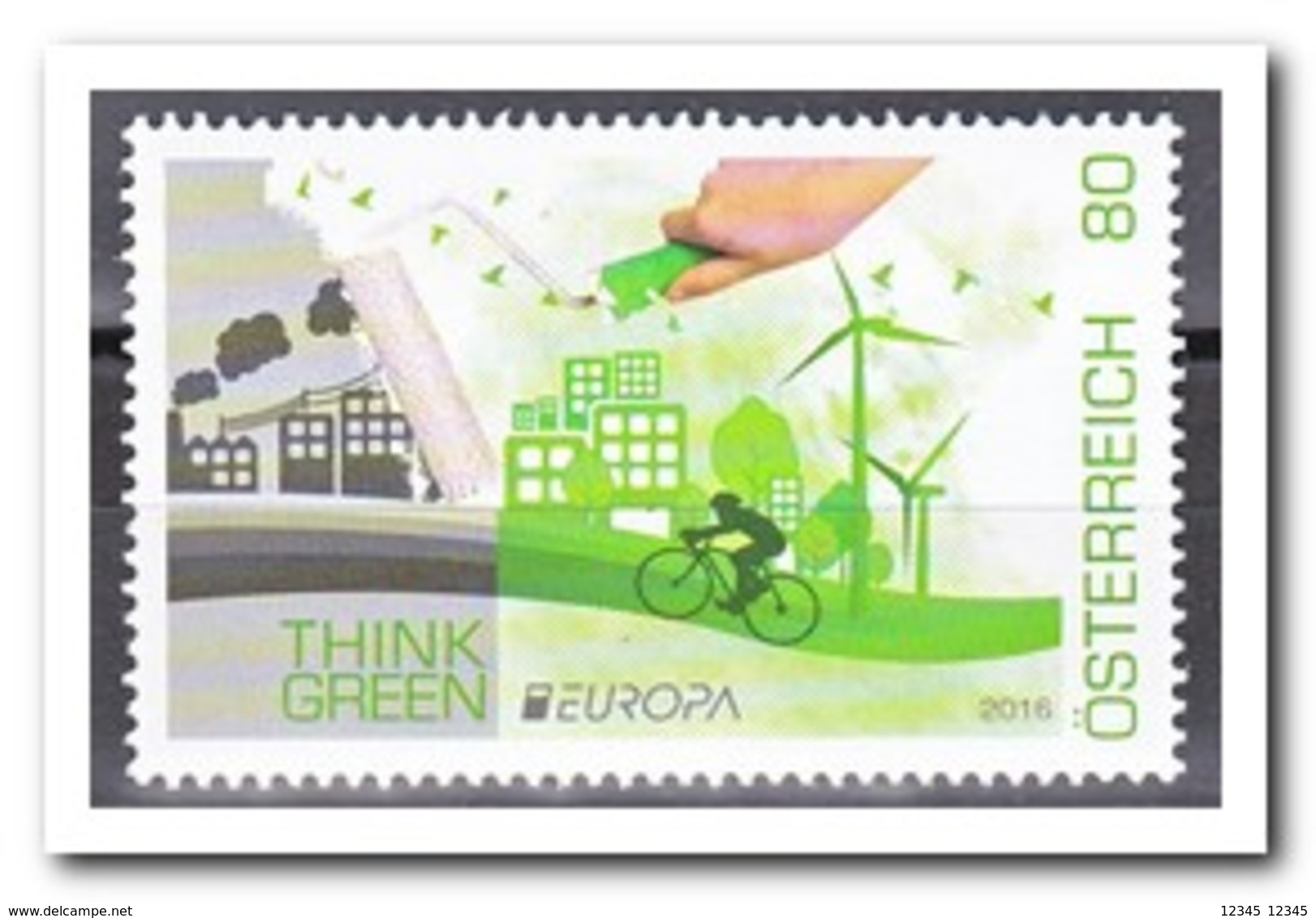 Oostenrijk 2016, Postfris MNH, Europe, Cept, Green - Ongebruikt