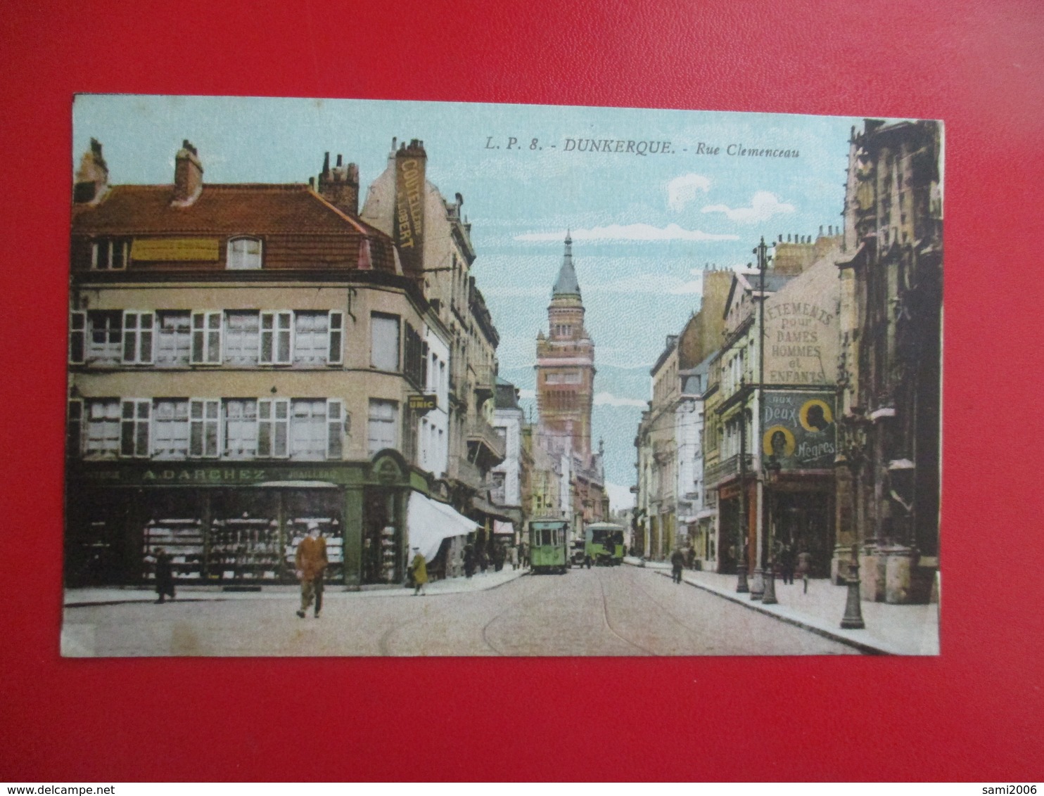 CPA 59 DUNKERQUE RUE CLEMENCEAU COMMERCE TRAMWAY - Dunkerque