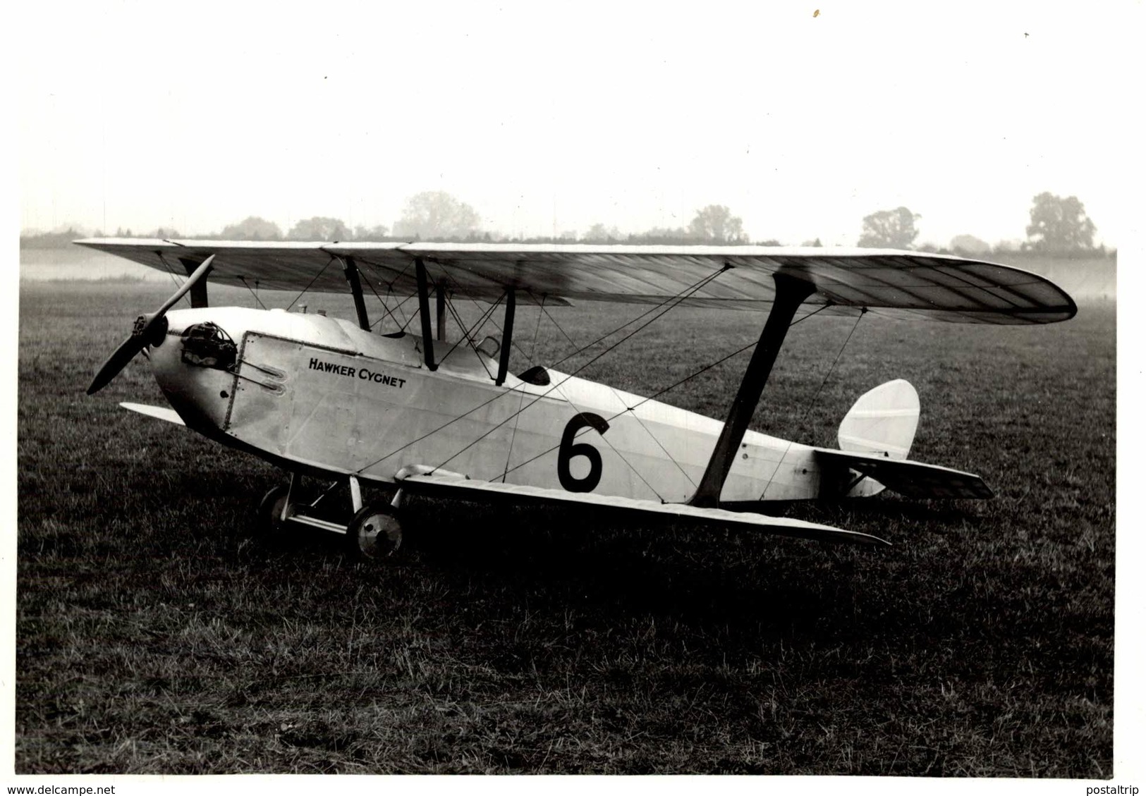 HAWKER CYGNET    17 * 12 CM Aviation, AIRPLAIN, AVION AIRCRAFT - Aviación