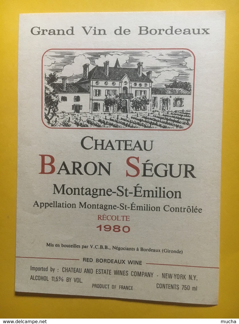 8264 - Château Baron Ségur 1980 Montagne Saint Emilion - Bordeaux