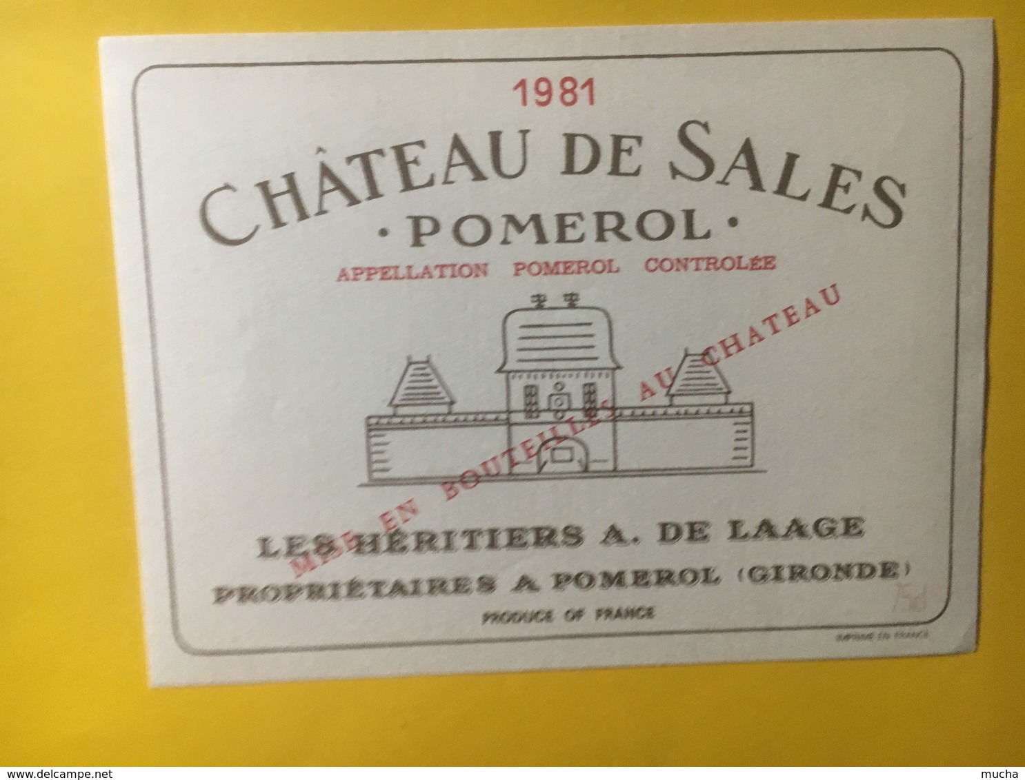 8269 - Château De Sales  1981  Pomerol - Bordeaux