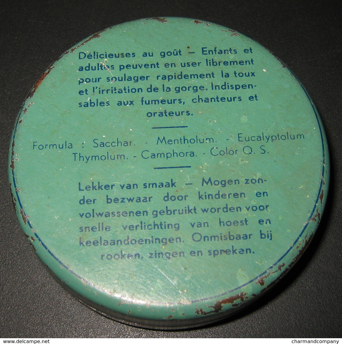 Boîte Ancienne Pastilles EUCATYLUM Pastillen - Lab. Soprolac Genval - Pharmacien Renard Rixensart - 4 Scans - Boîtes