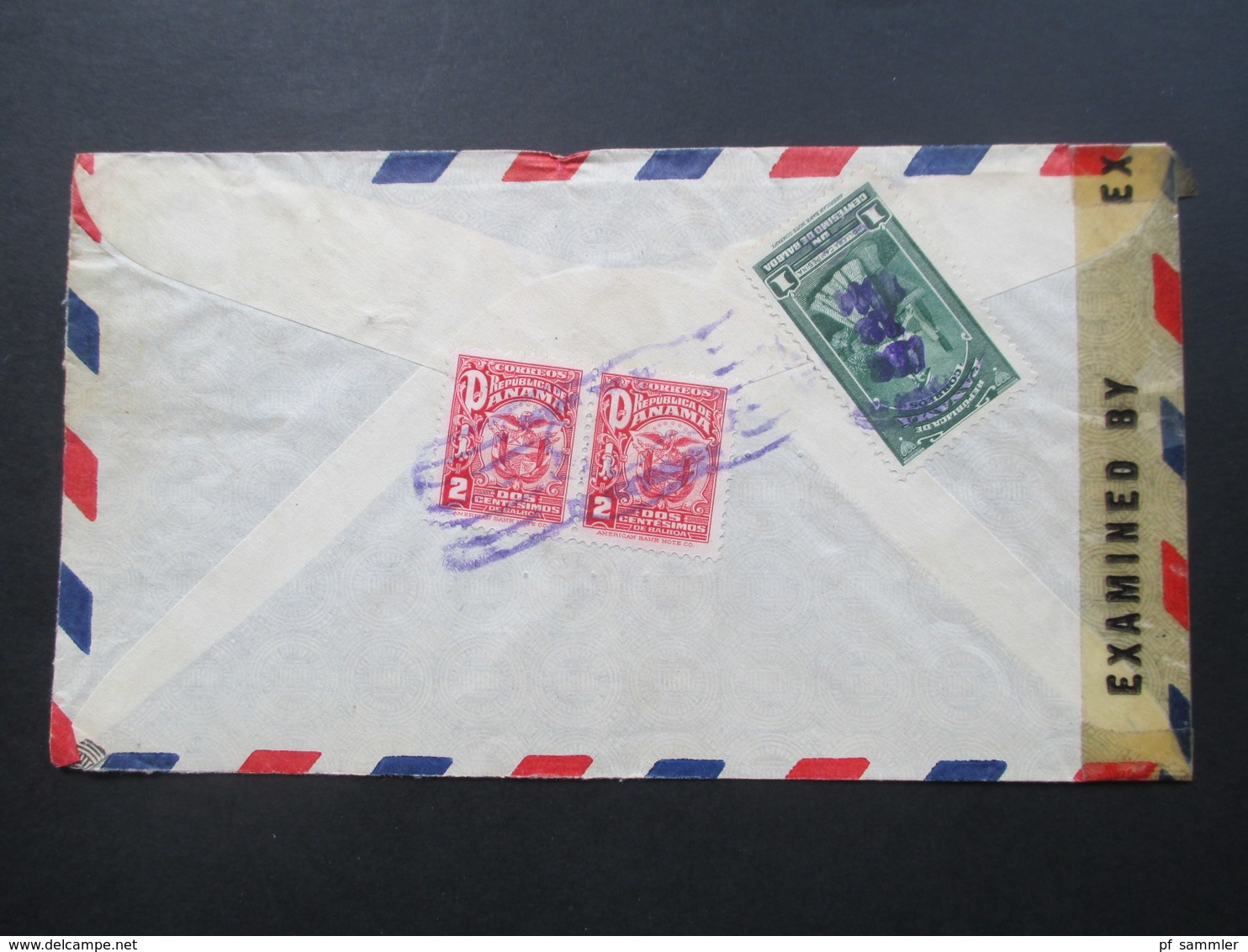 Zensurbeleg Panama 1944 Nach New York Gesendet!. Examined By 7074. Air Mail - Dominikanische Rep.