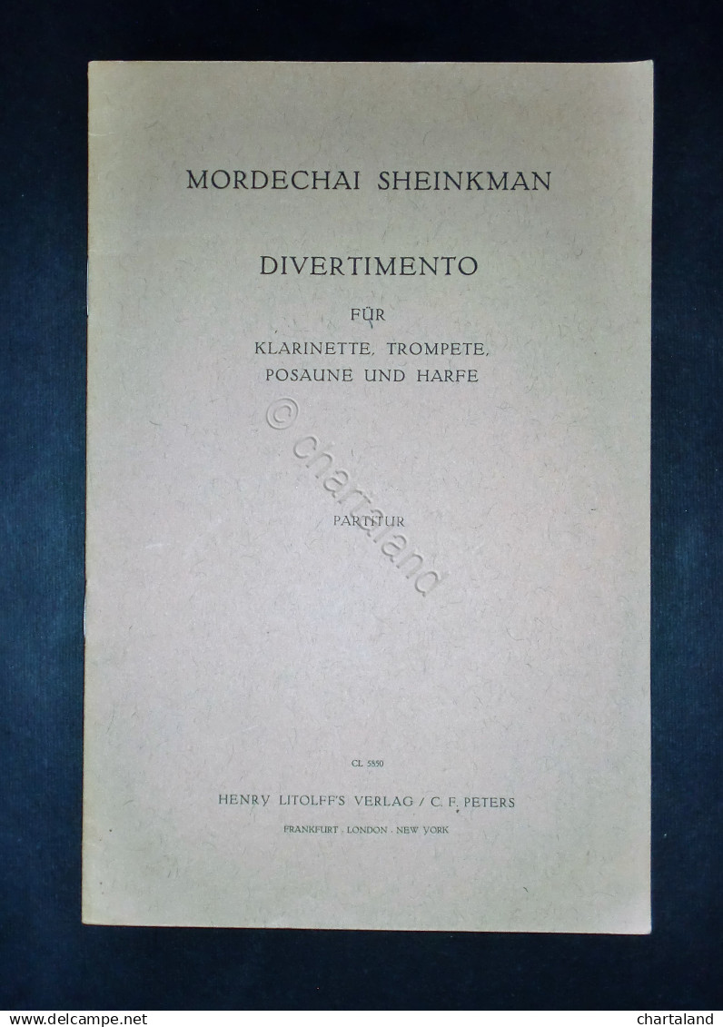 Musica Spartiti - Mordechai Sheinkman - Divertimento For Four Instruments - Non Classificati