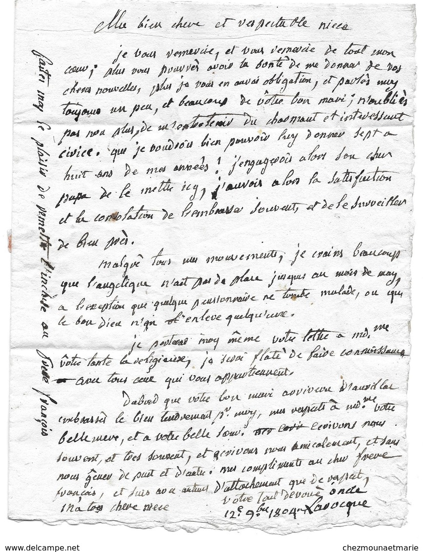 GANILH PIERRE CONSEILLER PREFECTURE ET ANTOINETTE NEE LAURENS POUR ALLANCHE - CANTAL - LOT DE 2 - LETTRE MISSIVE - 1801-1848: Précurseurs XIX