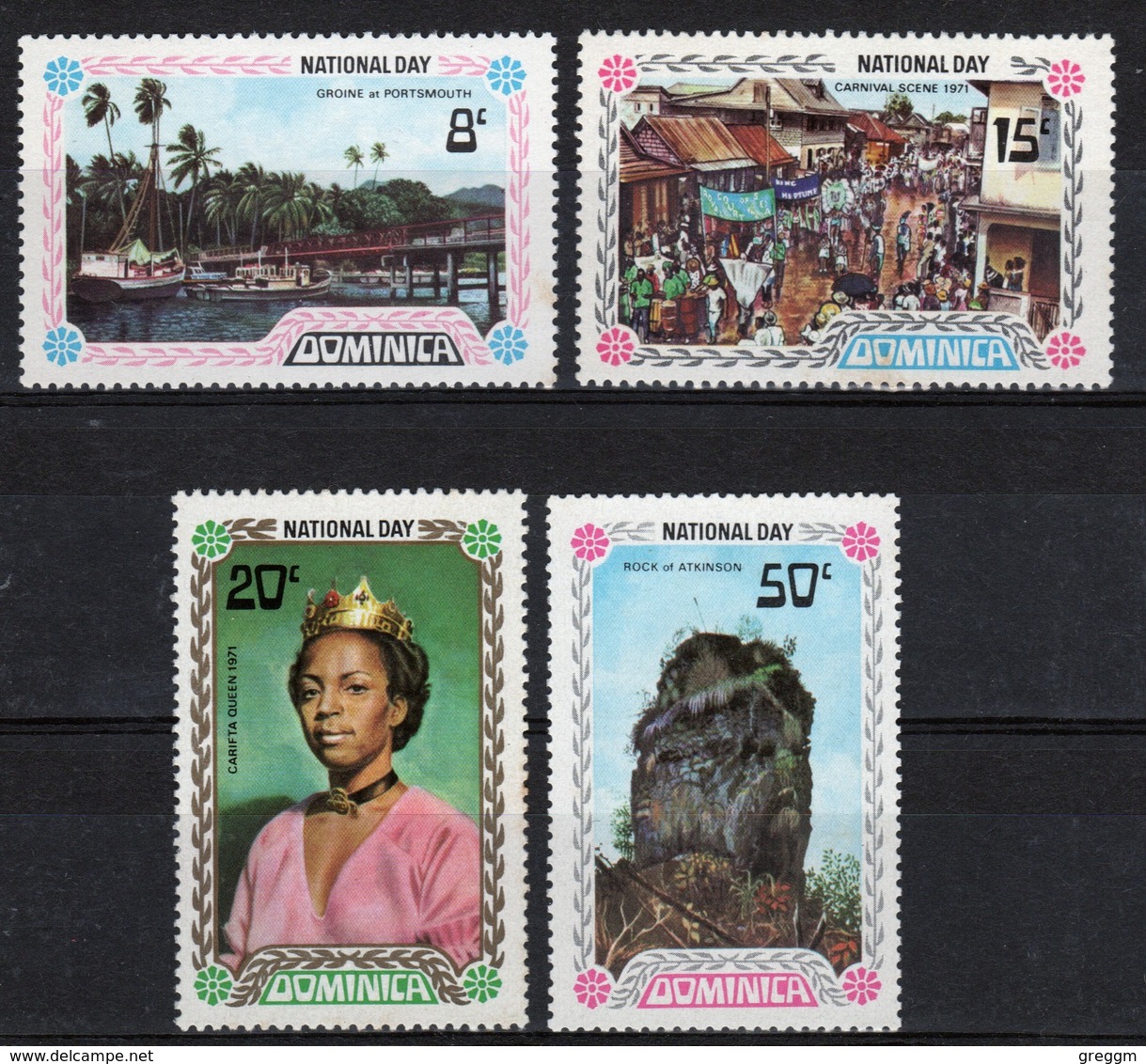 Dominica Set Of Stamps To Celebrate National Day 1971. - Dominica (...-1978)