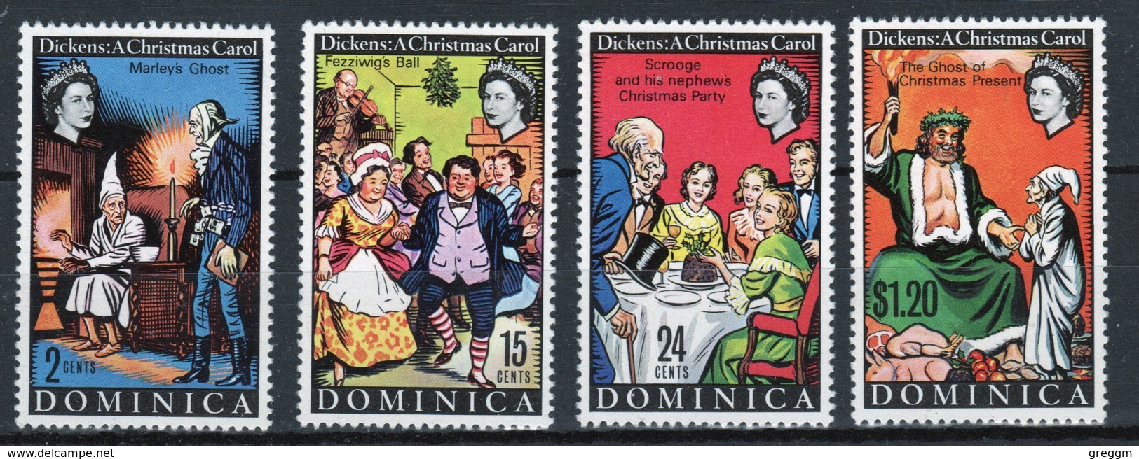 Dominica Set Of Stamps To Celebrate Christmas 1970 - Dominica (...-1978)