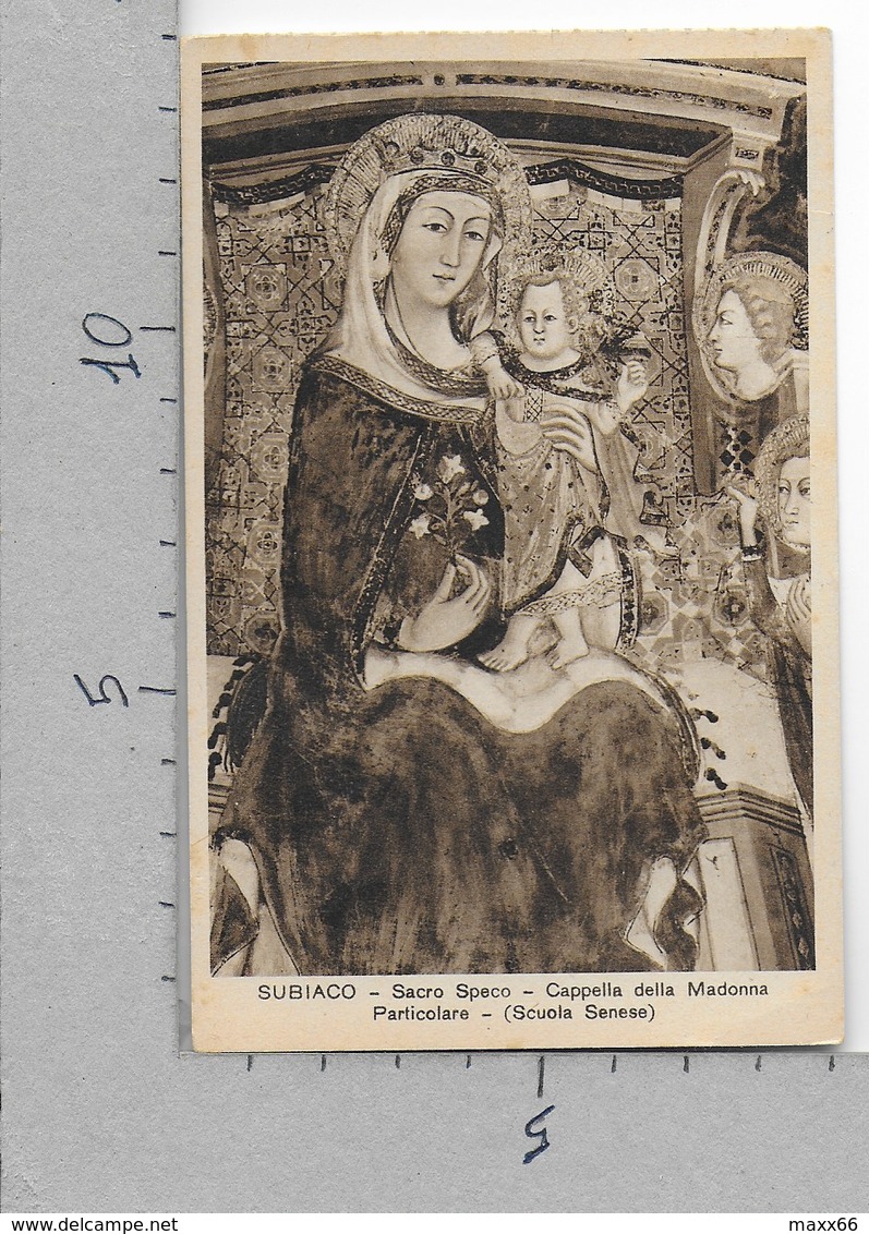 CARTOLINA VG ITALIA - SUBIACO (RM) Sacro Speco - Cappella Della Madonna - Particolare - 9 X 14 - ANN. 1955 - Altri & Non Classificati