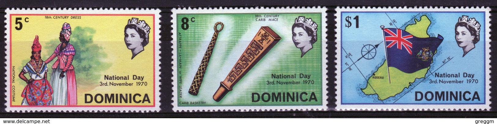 Dominica Set Of Stamps To Celebrate National Day 1970. - Dominica (...-1978)