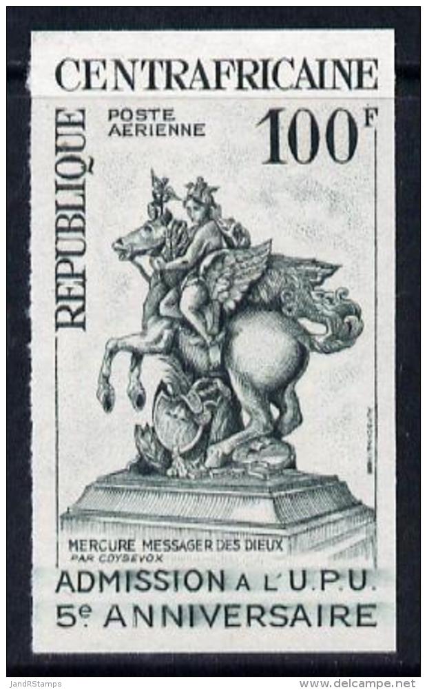 8649 (Sculpture) Central African Republic 1965 UPU (Statue Of Mercury) Imperf Col'r Trial Proof (several Different Combi - Escultura