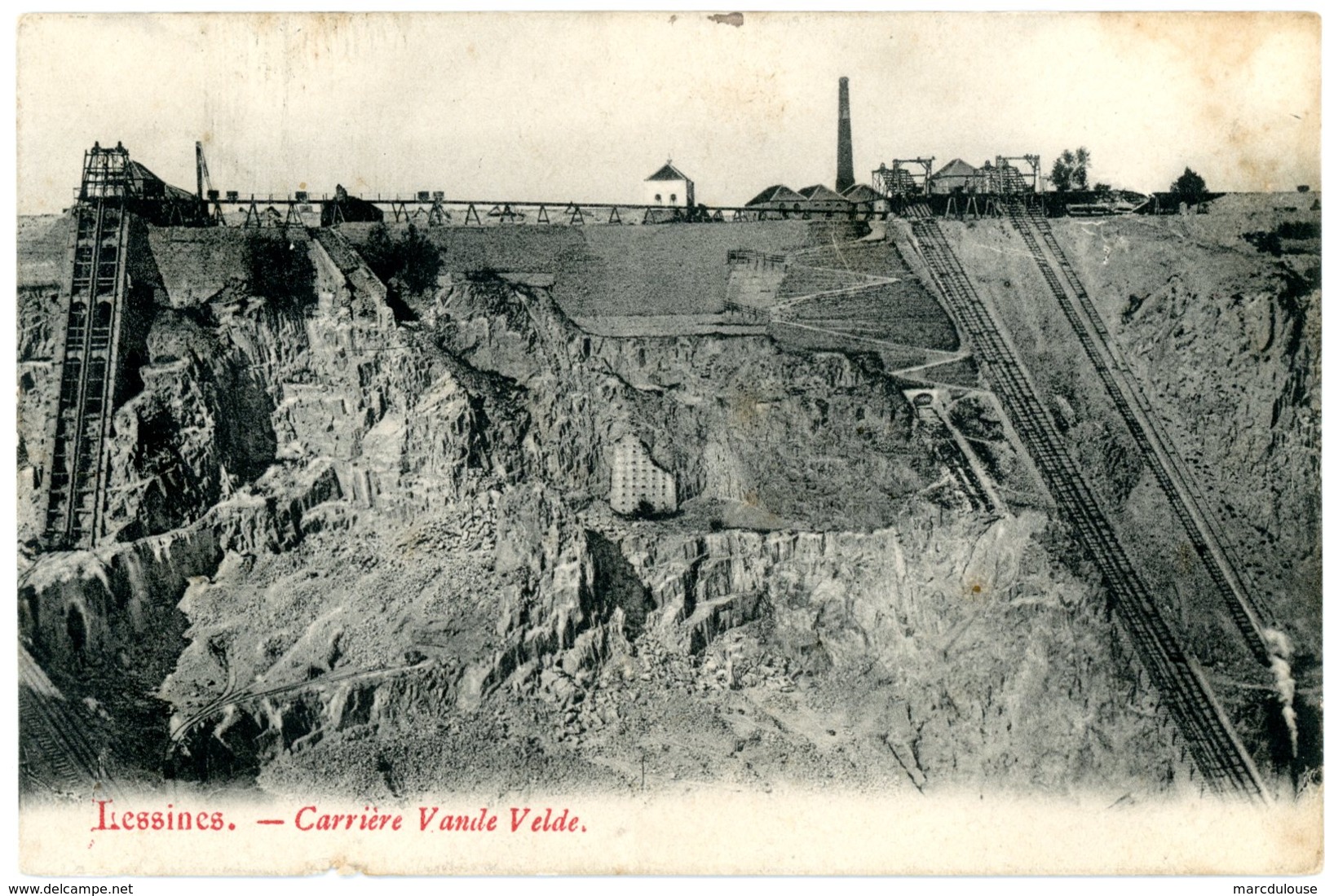 Lessines - Lessen. Carrière Vande Velde (Vandevelde). Steengroeve. Circulé En 1907. - Lessen