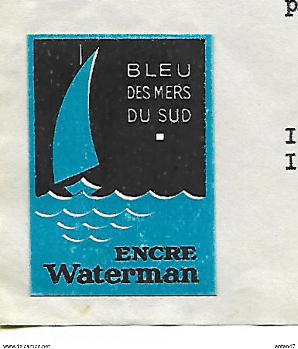 Facture Lettre Avec Vignette / 75 PARIS / 1939 / WATERMAN / JIF / Pub Encre Waterman - Imprimerie & Papeterie