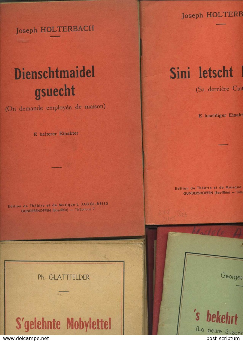 Livre - Lot De 33 Fascicules - Théatre Alsacien - Auteurs : G Grimm, Mélie Schmitt, Ph Glattfelder, J. Holterbach ... - Theater