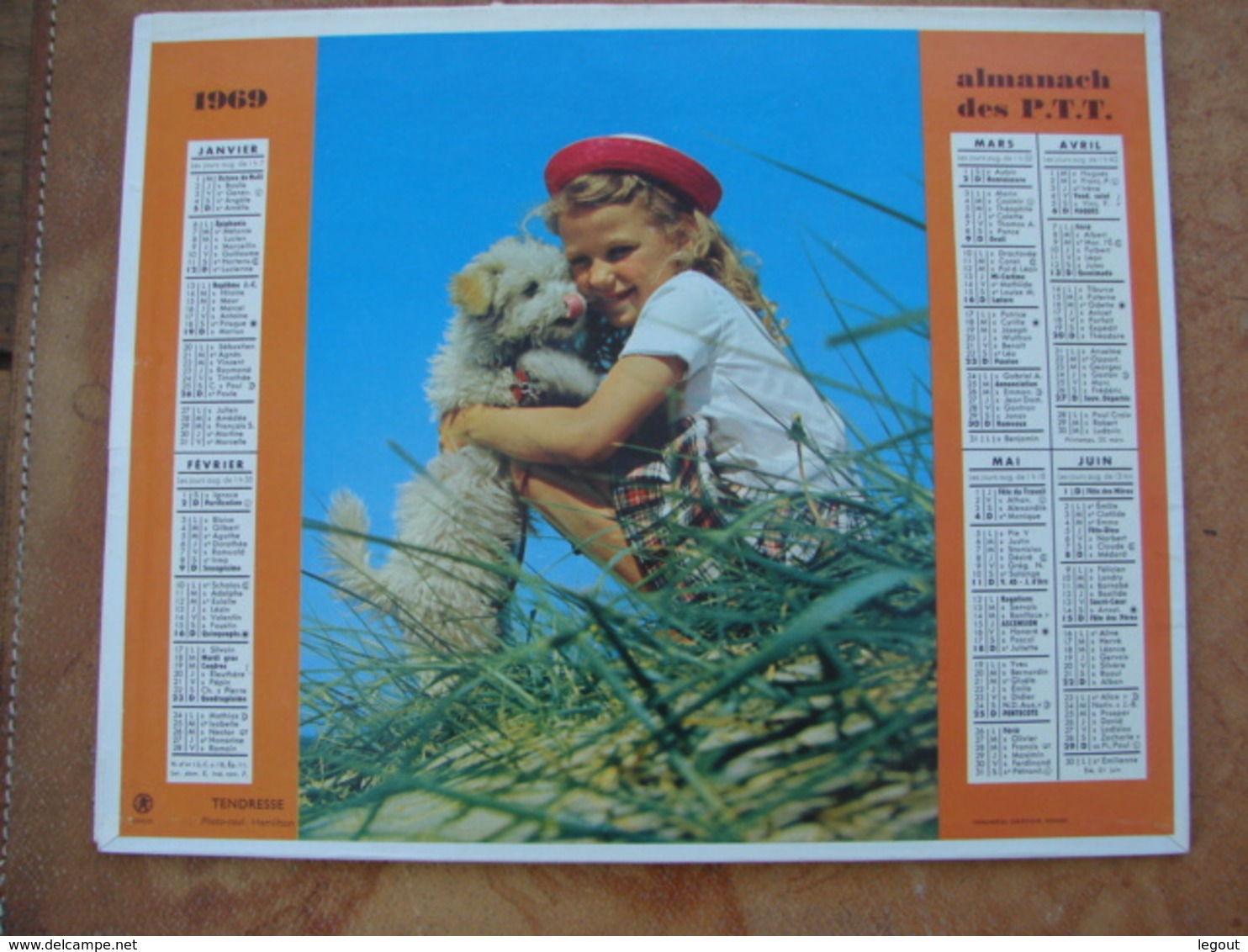 CALENDRIER DES PTT 1969 - Feuillets Avec Cartes & Horaires - Petit Format : 1961-70