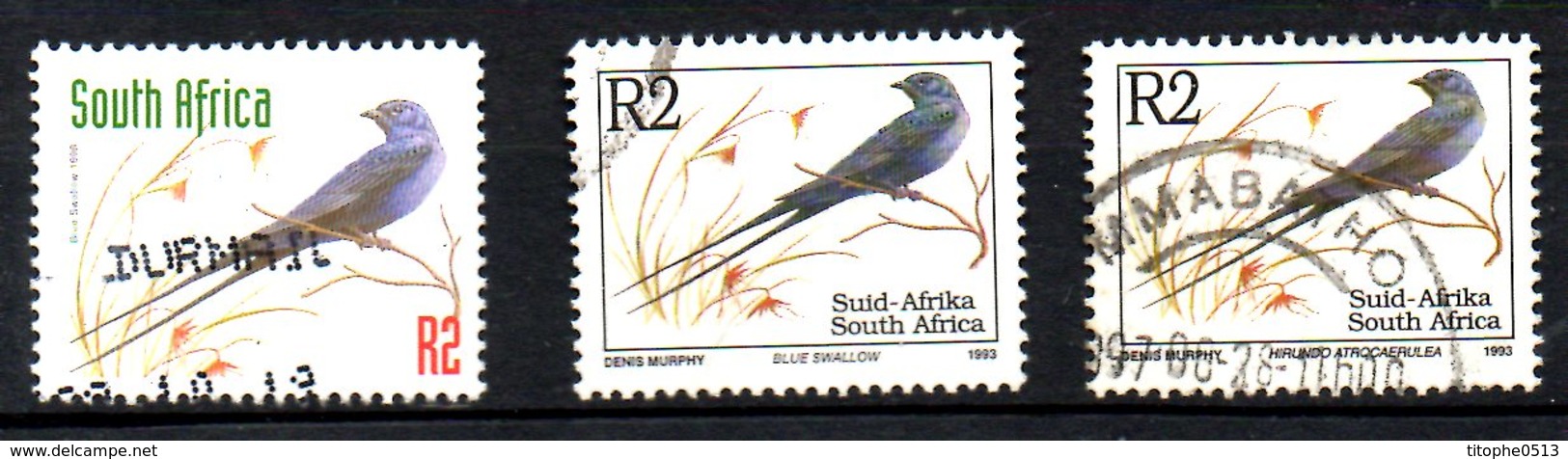 AFRIQUE SUD. Timbres Oblitérés De 1993 & 1998. Hirondelle. - Zwaluwen