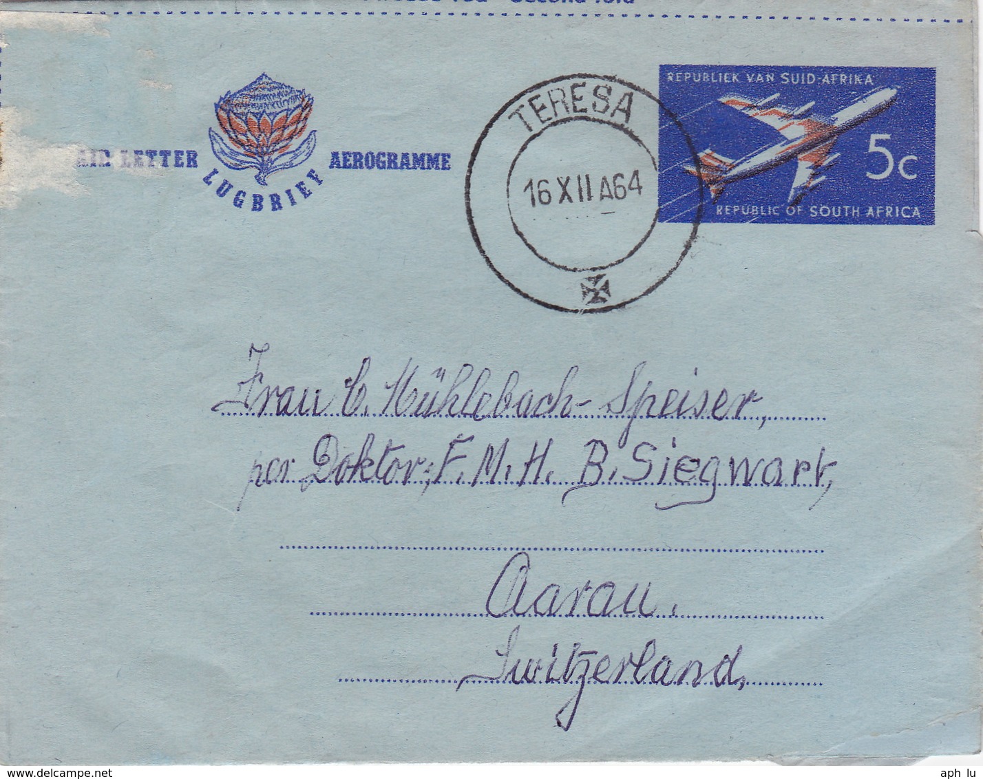 Aerogramme In Die Schweiz (br4081) - Posta Aerea